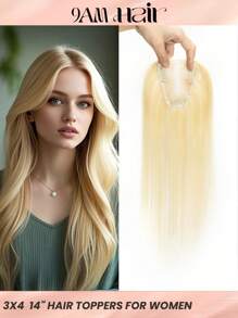 Hair Topper Human Hair Transparent Lace Base 3*4inch Women Toupee Invisible Free Part Hair Toppers Hair Extension - S613 - View 1