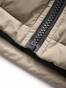 Dazy Kids 男童拼色字母印花棉服外套、秋季系列背心 - 軍綠色 - 查看 9