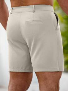 Manfinity Homme Manfinity Men Solid Slant Pocket Shorts Casual - Apricot - View 2