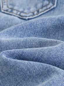 Cozy Pixies Baby Boy Side Pocket Elastic Waist Casual Carrot Pants, Versatile Baby Jeans Toddler Baggy Jeans Baby Denim Pants Baby Girl Jeans Baby Boy Denim Pants - Blue - View 6