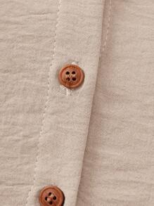 2 件套可爱女婴卡其色无袖上衣和松紧腰裤，夏季服装 - 卡其色 - 查看 5