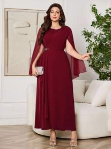 SHEIN Clasi Váy dạ hội tay bèo đính đá trang trí dự tiệc cỡ lớn thanh lịch, váy cocktail màu trơn thanh lịch cỡ lớn, váy dạ hội cỡ lớn, váy dạ hội cong thanh lịch, quần áo mùa thu cỡ lớn, trang phục mùa thu cỡ lớn, trang phục dạ hội đồng quê dự tiệc trở về trường, trang phục đồng quê cho phụ nữ, váy kín đáo cho phụ nữ, trang phục Gothic kín đáo cho phụ nữ, váy dự tiệc cưới của người giàu có, váy cho khách dự tiệc cưới, váy cho mẹ cô dâu dự tiệc cưới, váy trang trọng cho khách dự tiệc cưới, váy sinh nhật cho phụ nữ, trang phục sinh nhật, trang phục Halloween, cosplay, váy đỏ tía cỡ lớn, váy choàng cỡ lớn, váy đỏ tía cỡ lớn, quần áo mùa thu Fairycore, trang phục dự tiệc đồng quê cỡ lớn, trang phục công sở thường ngày cho phụ nữ, trang phục công sở cho phụ nữ, trang phục giáo viên nữ, trang phục Halloween thường ngày cho phụ nữ, trang phục nhà thờ, váy nhà thờ cho phụ nữ, váy cho mẹ cô dâu, trang phục Halloween, trang phục đi chơi - Đỏ - Xem 7