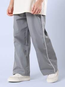 SUMWON قميص بتصميم LA مجموعة الصيف مؤرخ عام 23 ملابس الشارع الحضرية بقصة واسعة مريحة للاستخدام اليومي الأسلوب الحديث للشباب - لون مشمشي - مشاهدة 4