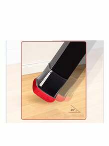 4/8/16/24 件方形椅腿地板保护垫、硬木地板家具垫、椅腿家具滑块、椅子矩形地板保护垫、硅胶椅腿盖，有效保护地板和桌腿 - 紅色 - 查看 3