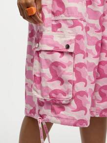 SUMWON WOMEN Pantalones cargo de utilidad tipo festival, bermudas largas con bolsillos, estilo militar para el verano, ropa casual de playa y vacaciones