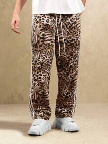 SUMWON Quần Jogger Họa Tiết Động Vật Quần Thể Thao Sọc Hai Bên Co Giãn Cổ Chân Phong Cách Đường Phố Hiện Đại Đô Thị Quần Thể Thao Thoải Mái Mặc Ở Nhà Quần Thường Ngày - Nhiều màu - Xem 4