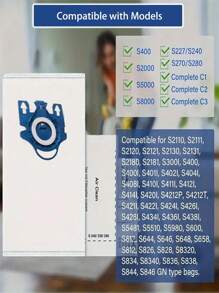 2/5/10pcs Dust Bags Compatible With Miele C1 C2 C3 C5 S Series Vacuum Cleaner - White - View 6