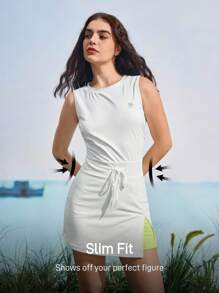 SHEIN In My Nature Rochie de vară casual pentru femei, cu căptușeală