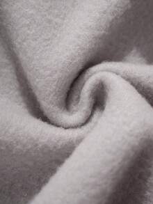 青少年男孩灰色丝带印花装饰简约廓形运动衫，休闲校园风格，舒适时尚，百搭，柔软面料，适合日常穿着、上学、外出、户外运动