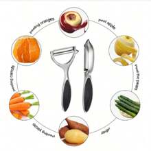 2 件锌合金削皮器，土豆/水果削皮刀，刮刀，削皮器