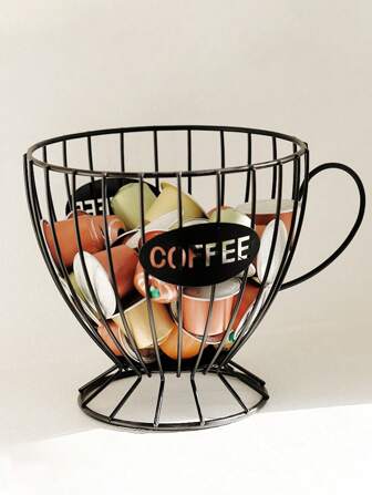SHEIN 1pc Nordic Style Coffee Capsule Storage Rack, Luxury Home Snacks & Candy Organizer, For Cafes & Bars Display