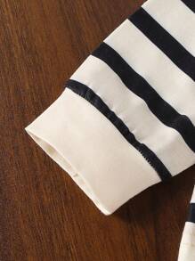 SHEIN 男婴春秋复活节庆典清新白色休闲厚款套装 | 柔软舒适针织材质，半拉链长袖上衣，方便穿脱；宽松长裤，自由自在。非常适合户外探险、温馨居家、趣味活动，甚至是复活节派对绅士造型。让您的小宝贝时刻充满活力、时尚动感。 - 白色 - 查看 8