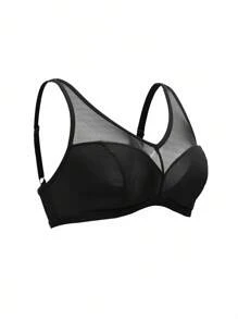 SHAPORA حمالة صدر سوداء خفيفة لا سلك متناهية البساطة - الأسود - مشاهدة 5