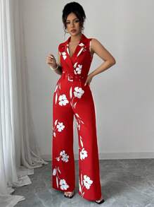 Elenzga Women Casual Floral Print Summer Dress - Red - View 6