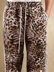 SUMWON Quần Jogger Họa Tiết Động Vật Quần Thể Thao Sọc Hai Bên Co Giãn Cổ Chân Phong Cách Đường Phố Hiện Đại Đô Thị Quần Thể Thao Thoải Mái Mặc Ở Nhà Quần Thường Ngày - Nhiều màu - Xem 5