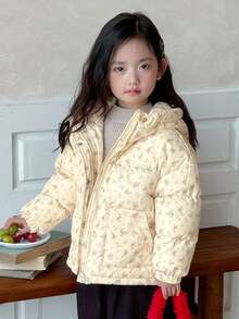 DAZY Girls Padded Coat, Fall - Beige - View 3