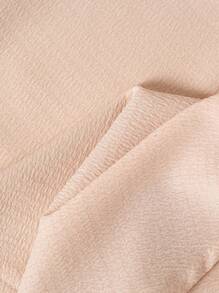 EMERY ROSE Women's Solid Color Buttonless Short Sleeve Casual Short Dress - Khaki - View 8