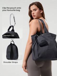 GLOWMODE 0.6L Matte Zipper Everywhere Zip Pocket Backpack Nano With Mental Clip Daily Casual Wear