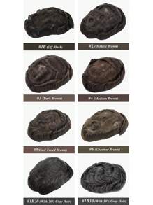 TrueHD Mono NPU Men Toupee Hair System For Men Human Hair Man Wig Bond Hair Wigs Male Hair Prosthesis Hairpiece Wig For Men