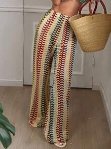 DAZY 女式全印花波西米亚风海滩度假裤