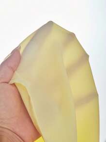 Tween Girl Front Button 3D Floral Decor Short Sleeve Dress - Yellow - View 4