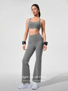 GLOWMODE 28" CoreHold FeatherFit™-Sculpt Weit & Flexibel Rutschfester Sitz Korselett Bauchkontrolle Nahtlos Weite Leggings Mit Seitentaschen Mittlere Belastbarkeit Workout Joggen Fitness Training