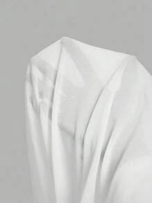 SHEIN MOD 女士优雅纯色不对称领上衣 - 白色 - 查看 12