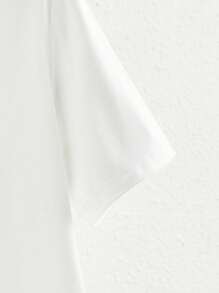 HIMLAND Camiseta ajustada de hombre blanca con estampado de limón casual
