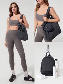 GLOWMODE 0.6L Matte Zipper Everywhere Zip Pocket Backpack Nano With Mental Clip Daily Casual Wear