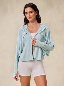 OutZeal 防紫外线 UPF50+ 网眼户外防晒夹克徒步露营 - 淺藍色 - 查看 13