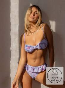 Aralina Conjunto de bikini con volantes, perfecto para los atuendos de playa y de vacaciones de verano