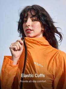 In My Nature Women's Casual Outdoor Sports Hooded Zip-Up Long Sleeve Protective Jacket Fall & Winter Outdoor Jacket - Orange - View 2