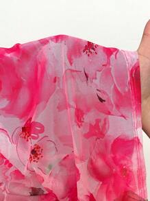 Firerie Plus Size Elegant Simple Style Allover Printed Pink Cute Date Afternoon Tea Slim Fit Mermaid Midi Dress With Spaghetti Strap, For Summer,Beach Dress Sundress,Holiday Outfits Boho - Pink - View 14