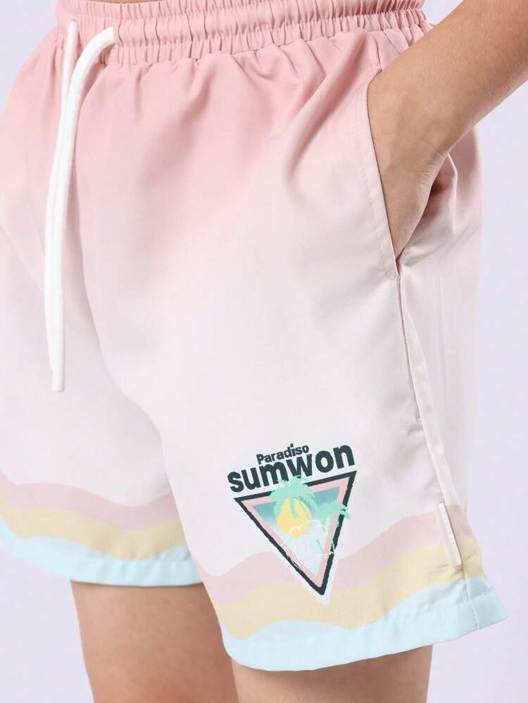 Tween Boys Premium Ombre Design Shorts