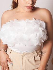 Lupita Cardoza Mono Con Escote Palabra De Honor De Encaje