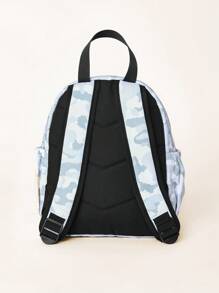 SUMWON 布鲁克林纽约迷你背包迷彩图案儿童学生学校背包轻便旅行休闲背包 - 灰色 - 查看 3