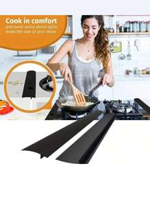 1PC/2PCS 炉灶台面盖厨房密封条，炉灶顶部密封条，有机硅耐高温厨房缝隙条，防油污燃气灶缝隙软密封条硅胶缝隙塞厨房炉灶台面缝隙盖 - 柔性炉灶空间填充物 - 彩色 - 查看 3