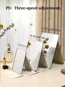 Regulowane przenośne lustro kosmetyczne | Lustro kosmetyczne na biurko/ręczne do akademika, biura i domu | Prosty wystrój łazienki