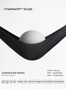 GLOWMODE 28 英寸 CoreHold FeatherFit™-塑形喇叭裤和弹性裤，防滑贴身，收腹，无前缝喇叭裤，带侧袋，中等强度健身慢跑健身房训练 - 黑色 - 查看 7