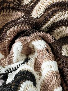 Swim Vcay Women All-Over Print Halter Twist Front Split Bikini Set For Summer Beach Vacation