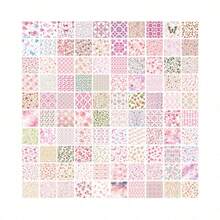 100pcs Mysterious Flower Vine Garden Hand Account Material Book Material Paper Non-Stick 100 Sheets Non-Repeated Creative Vintage Floral Decoration Stickers Non-Stick Hand Account Material Paper Tearable Writing Paper Material Paper