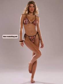 SHEIN BAE Parte superior de bikini para mujer para vacaciones/playa