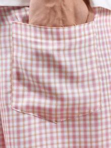 SUMWON Vintage Style Checkered Jorts Knee Length Wide Leg Retro Pattern Summer Festival Streetwear Skater Bottoms - Pink - View 5