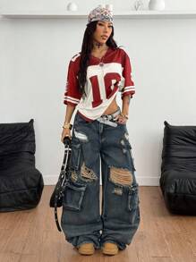 Coolane Camiseta de jersey suelta, transpirable y con gráficos para mujer para uso deportivo casual de verano y salidas