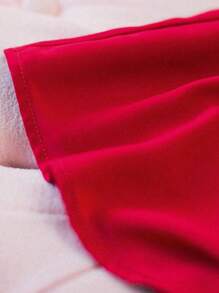 Franclia Blusa casual smanicata con volant, elegante top estivo rosso da donna