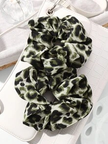 ROMWE Kawaii 2 件套复古时尚高品质豹纹发圈套装，适合女士/女孩的马尾辫发圈，是日常使用或节日的绝佳礼物 - 彩色 - 查看 7