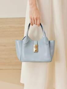 MOTF PREMIUM 时尚多功能日常五金配件顶部提手包 - 藍色 - 查看 6