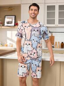 Bộ đồ ngủ in hình gấu trúc dễ thương cho nam - Nhiều màu - Xem 4