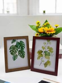 5Pcs/Set Wooden Photo Frames For Picture Wall Pictures Frame For Table Top Display And Wall Mounting Frames Photo Decor Commemorative Gift - Redwood color - View 4