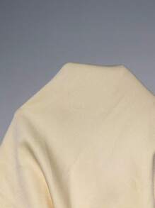 TRNVIE Bộ áo khoác không tay cài nút phía trước tối giản giản dị và quần short gấu váy gấp gấu giữa eo - Màu vàng - Xem 7